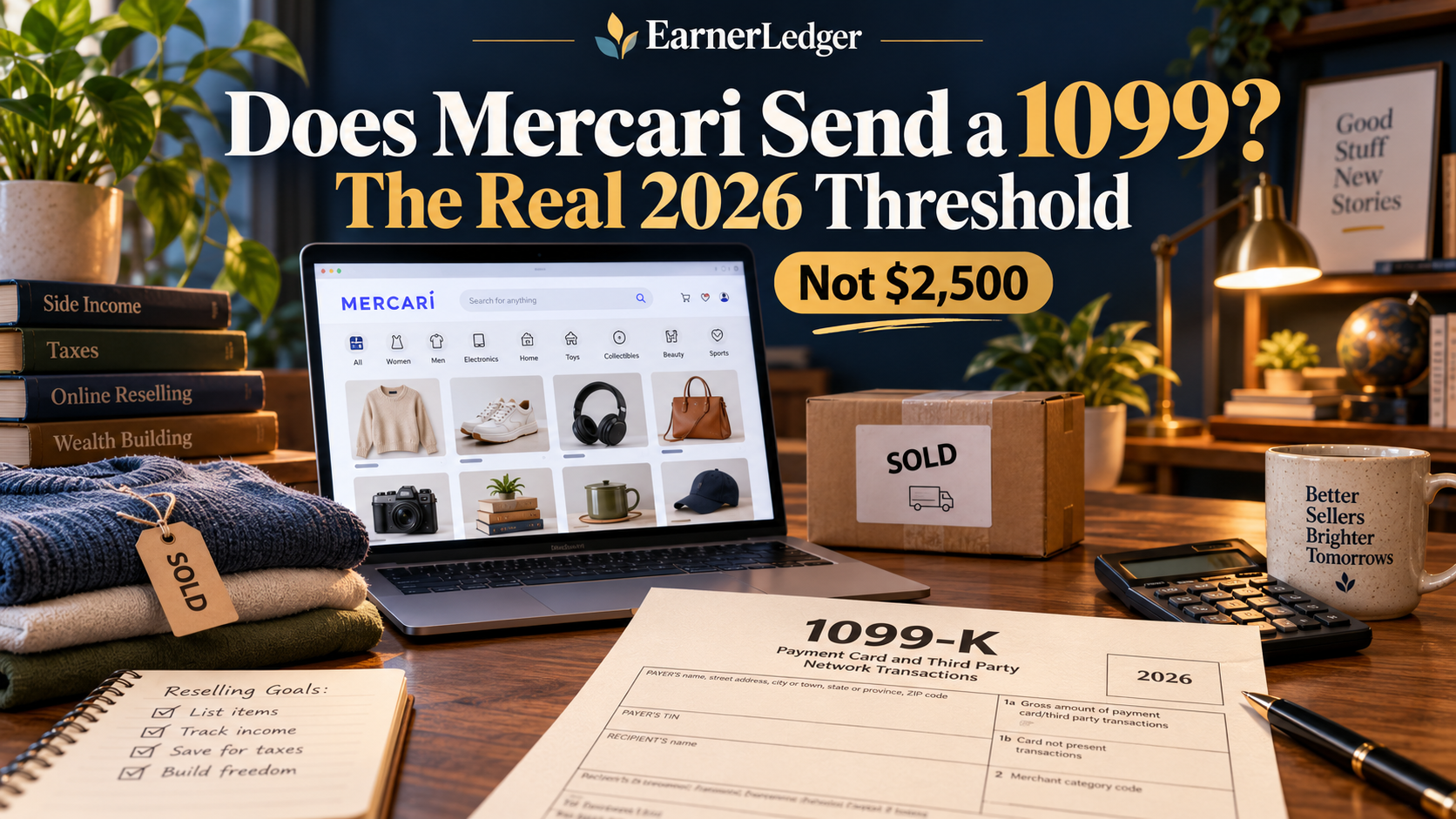 Does Mercari Send a 1099? The Real 2026 Threshold (Not $2,500)